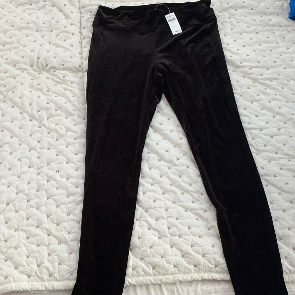 GAP Women's Black Leggings velour.